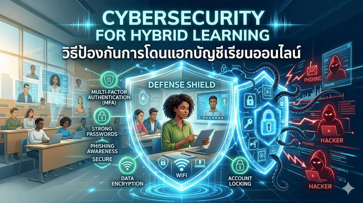 Cybersecurity for Hybrid Learning: วิธีป้องกันการโดนแฮกบัญชีเรียนออนไลน์