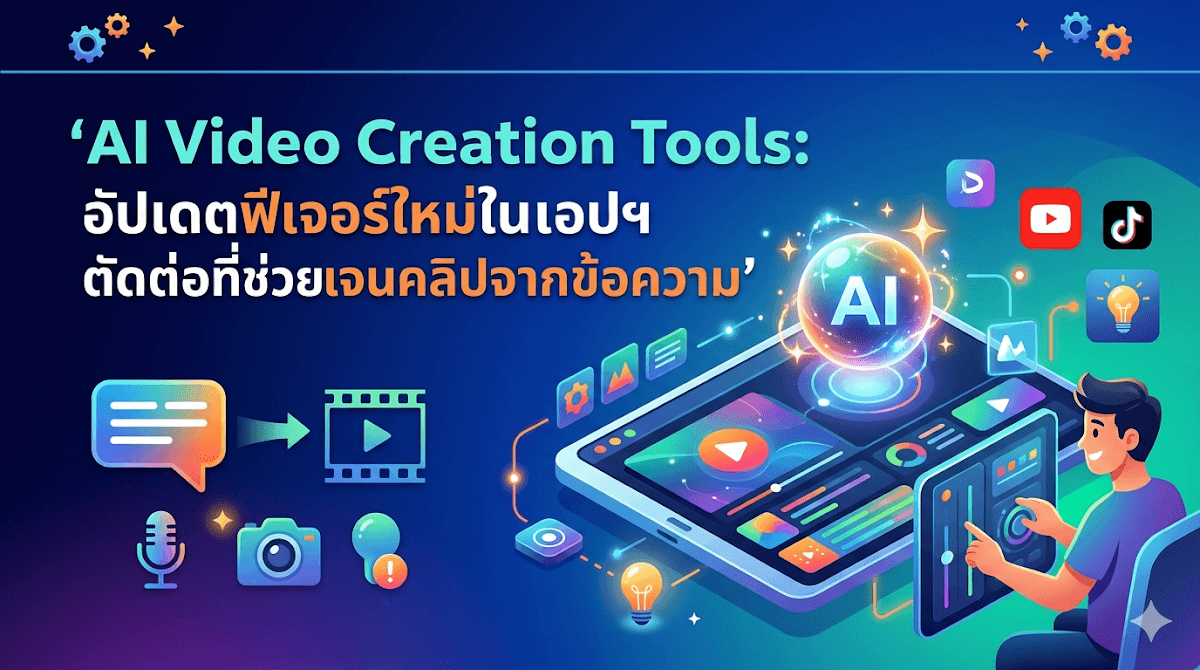 AI Video Creation Tools: อัปเดตฟีเจอร์ใหม่ในแอปฯ ตัดต่อที่ช่วยเจนคลิปจากข้อความ